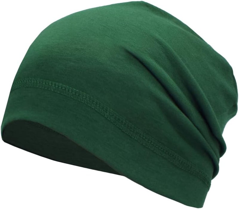 SRLLBBY Lightweight Cotton Beanie, Breathable Thin Sleep Hats, Skull Caps for Running Cycling Hiking Fishing - Image 1